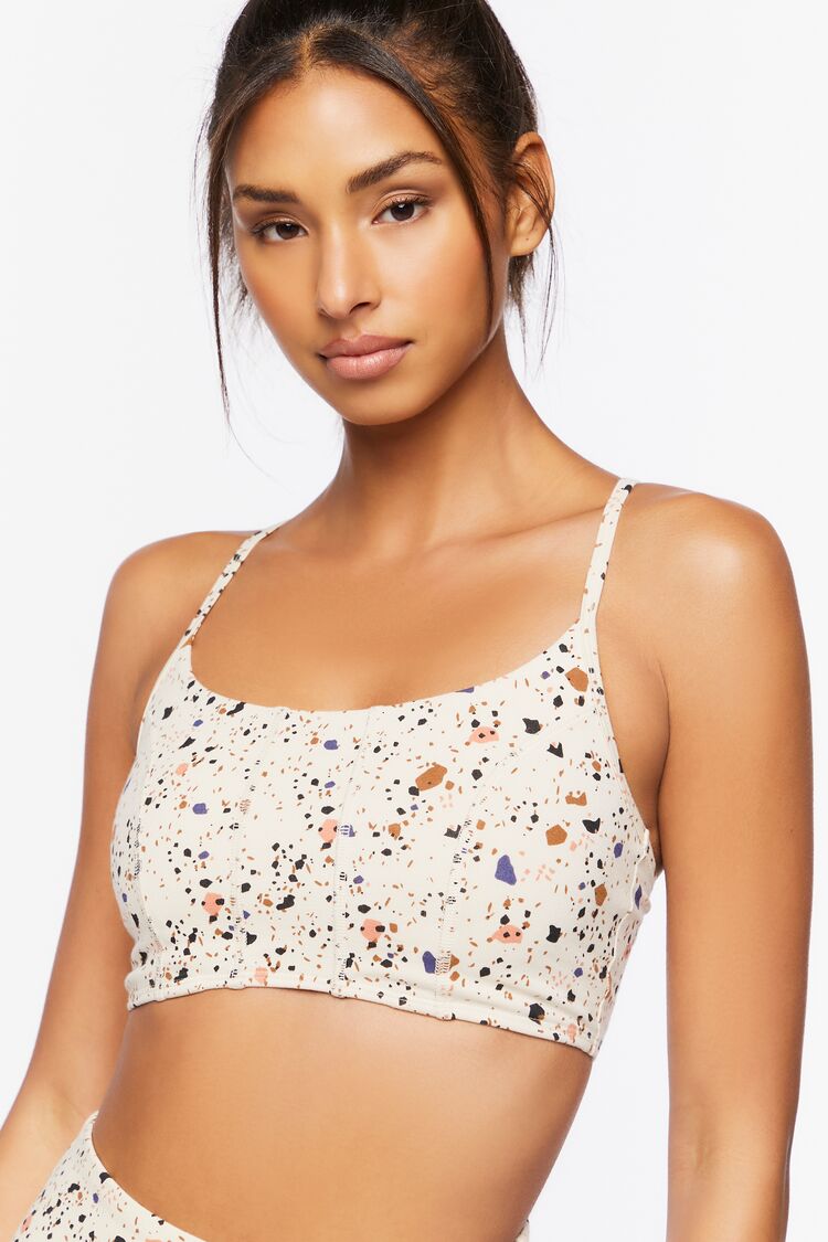 Terrazzo Print Sports Bra