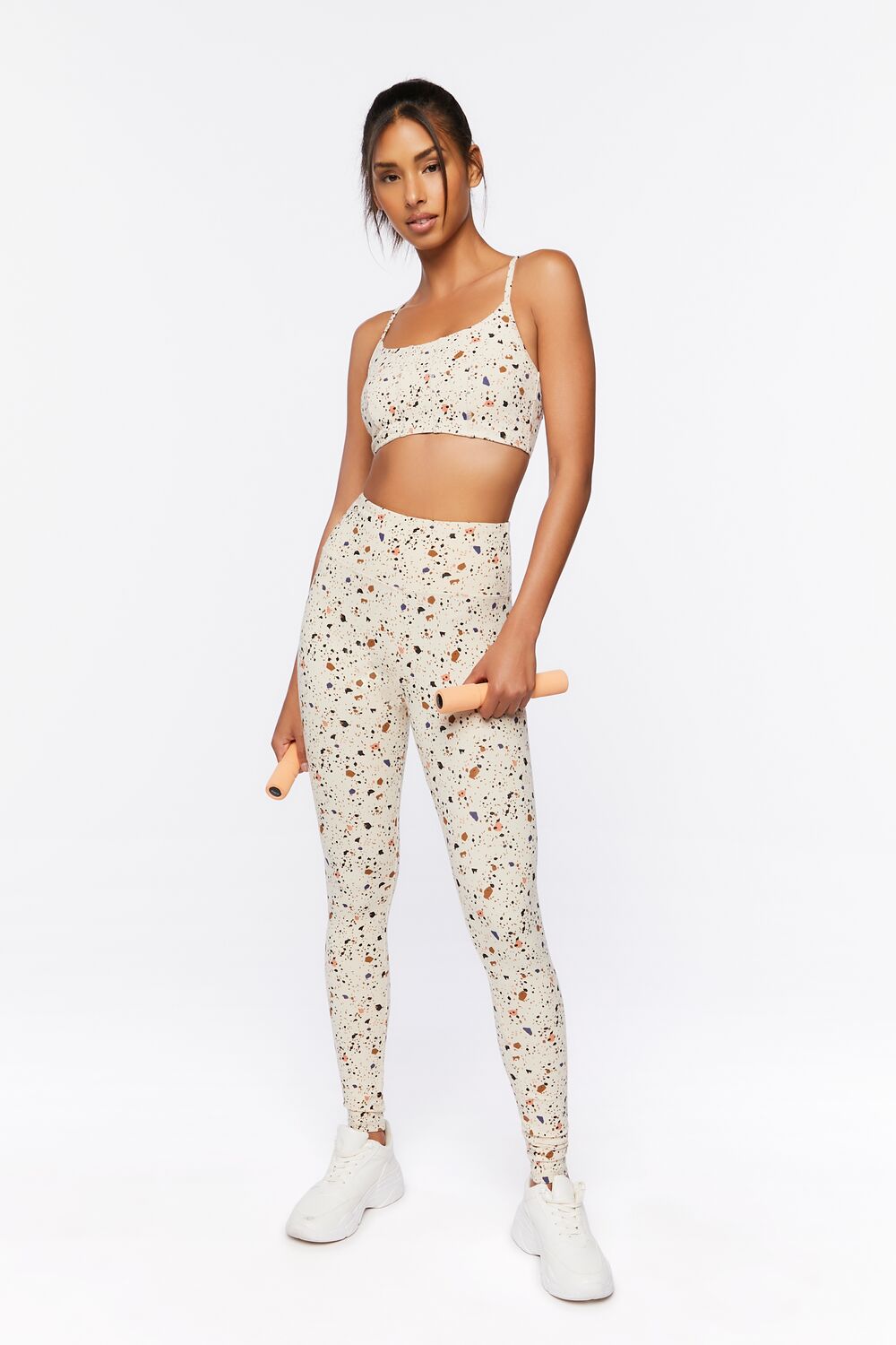 Terrazzo Print Sports Bra