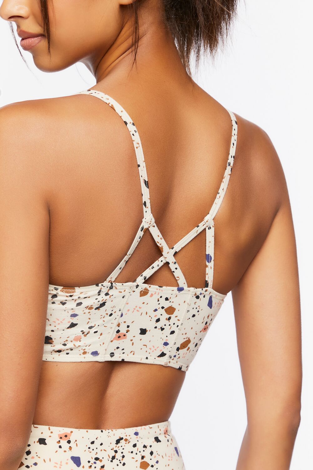 Terrazzo Print Sports Bra