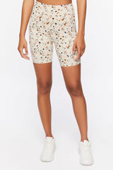 Active Terrazzo Print Biker Shorts