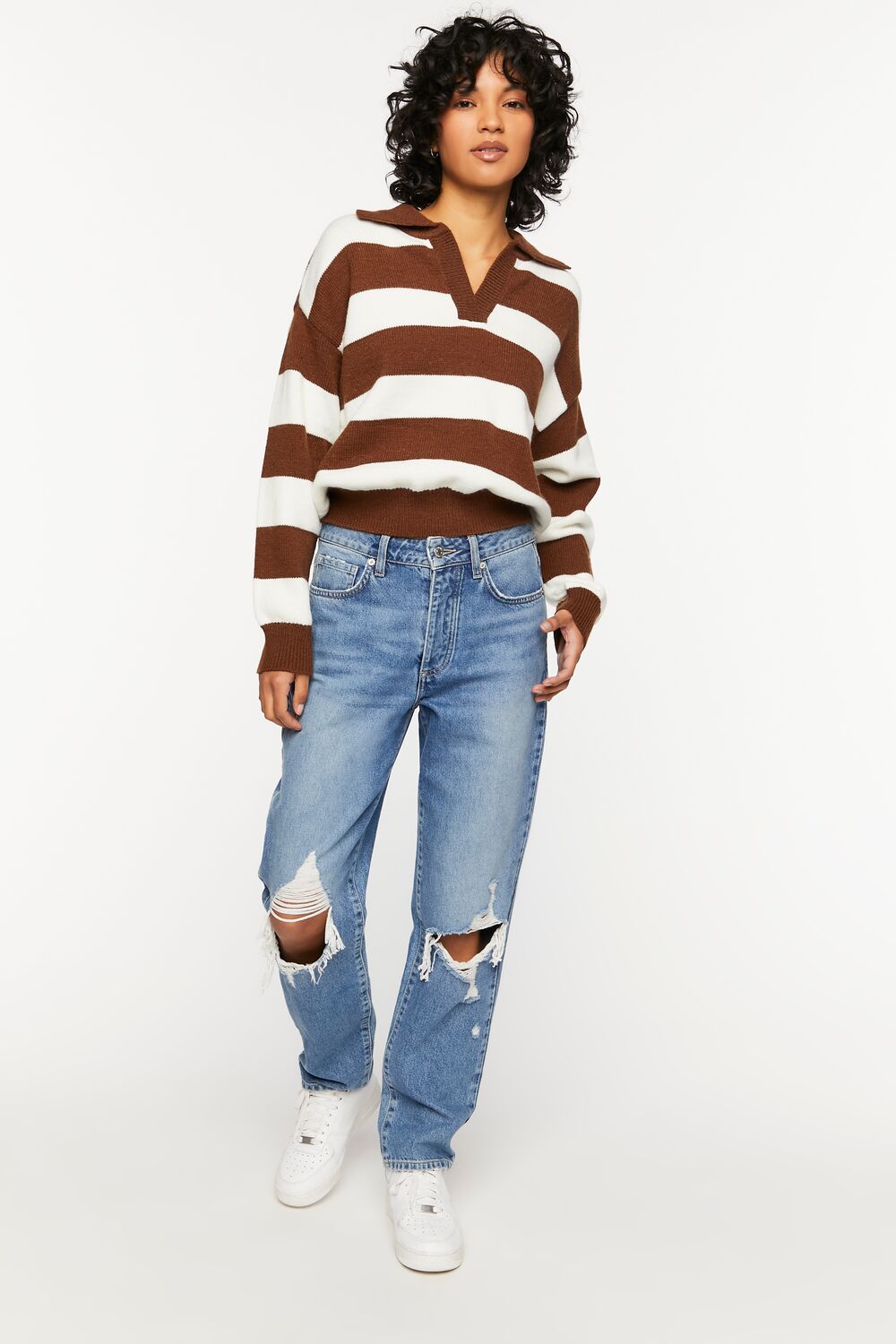 Striped Collared Sweater