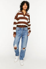 Striped Collared Sweater