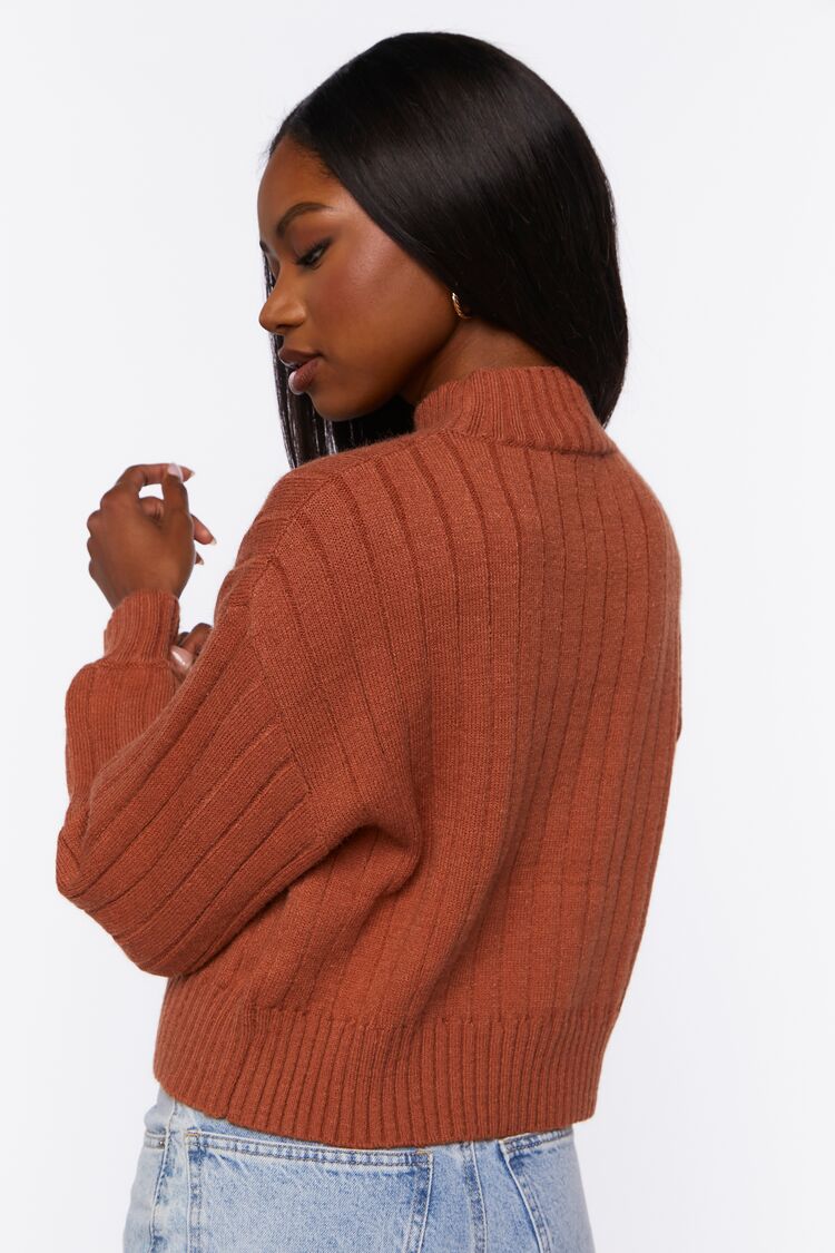 Ribbed Mock Neck Sweater