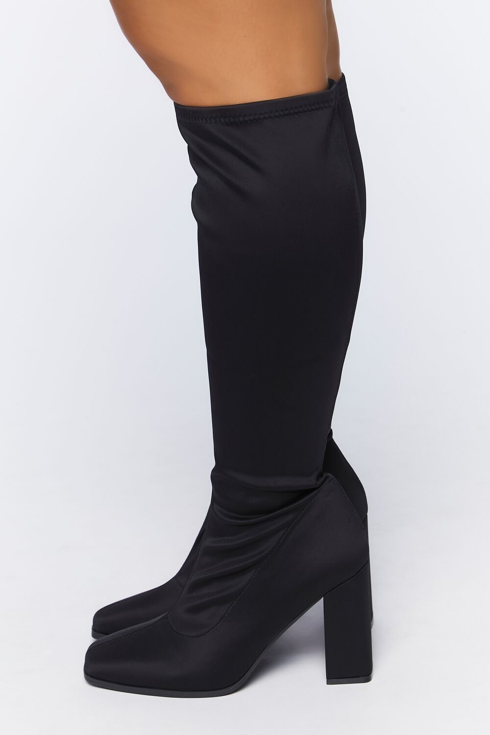 Knee-High Block Heel Boots (Wide)