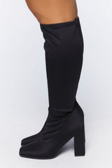 Knee-High Block Heel Boots (Wide)