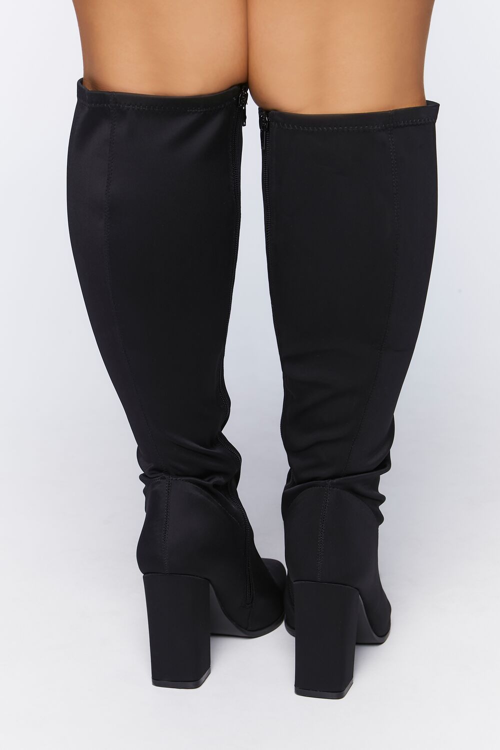 Knee-High Block Heel Boots (Wide)