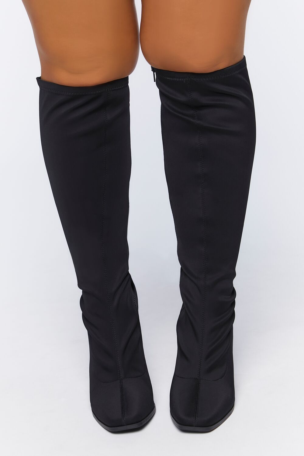 Knee-High Block Heel Boots (Wide)
