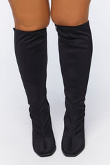Knee-High Block Heel Boots (Wide)