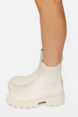Faux Leather Chelsea Boots