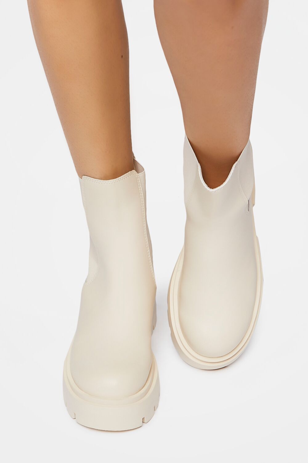 Faux Leather Chelsea Boots