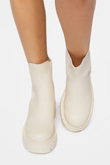 Faux Leather Chelsea Boots