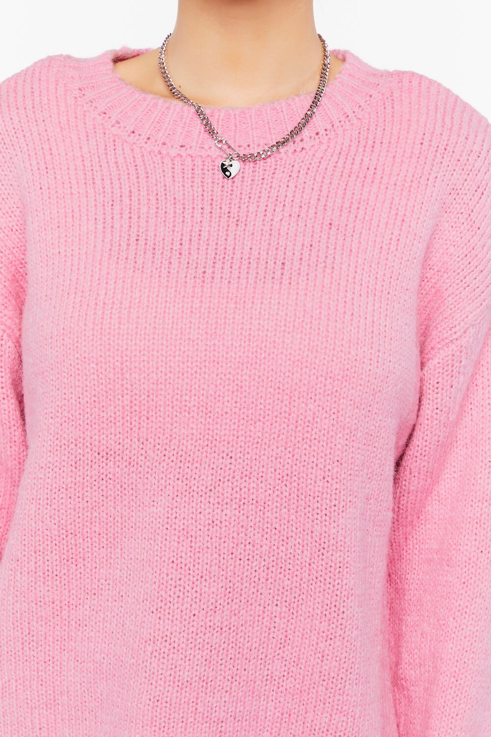 Drop-Sleeve Crew Neck Sweater