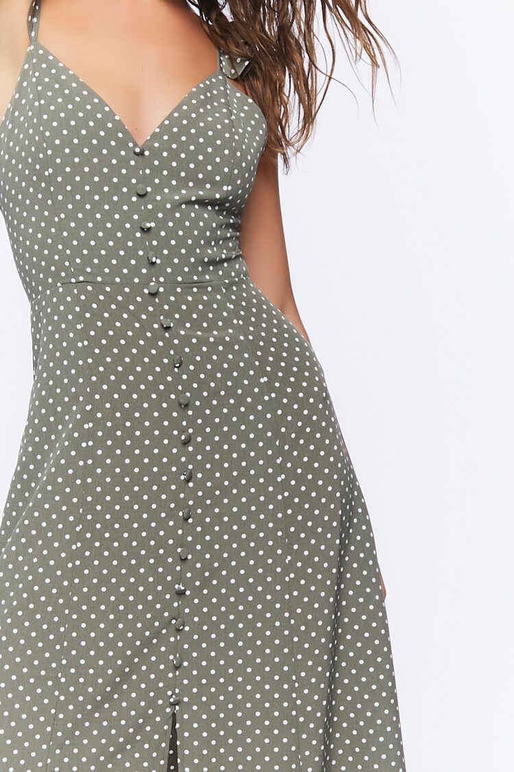 Polka Dot Cami Midi Dress