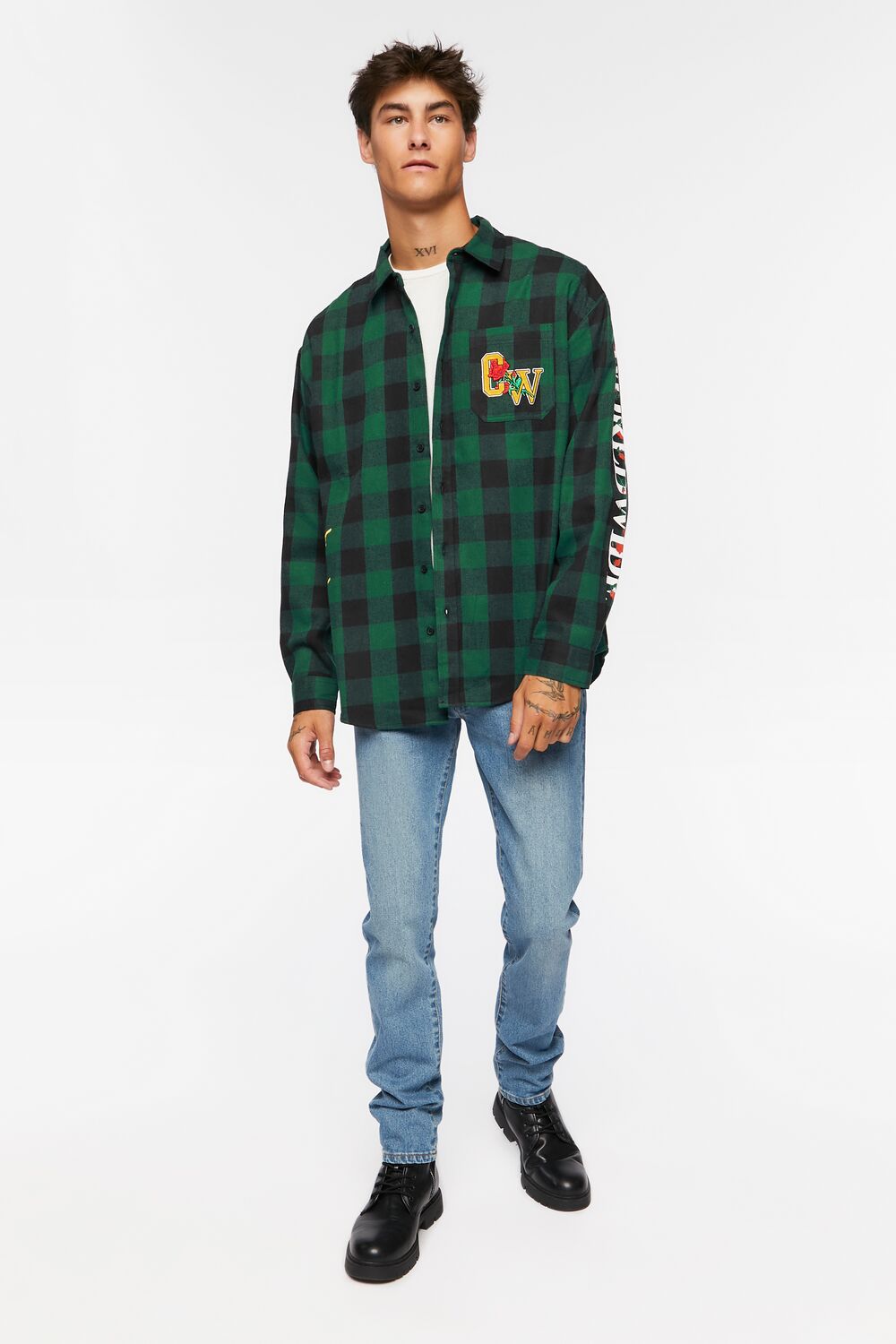 Culture Graphic Plaid Shirt
