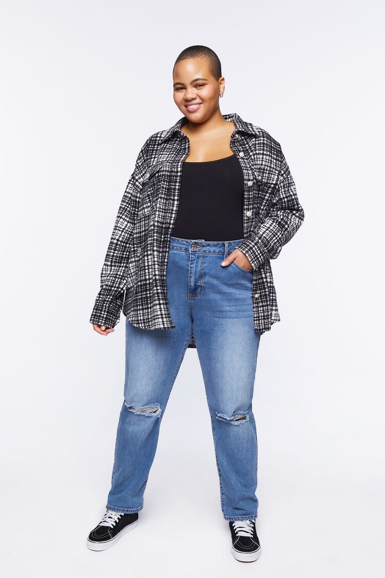 Plus Size Drop-Sleeve Shacket