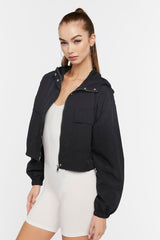 Cropped Windbreaker Jacket