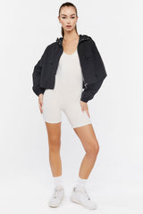 Cropped Windbreaker Jacket