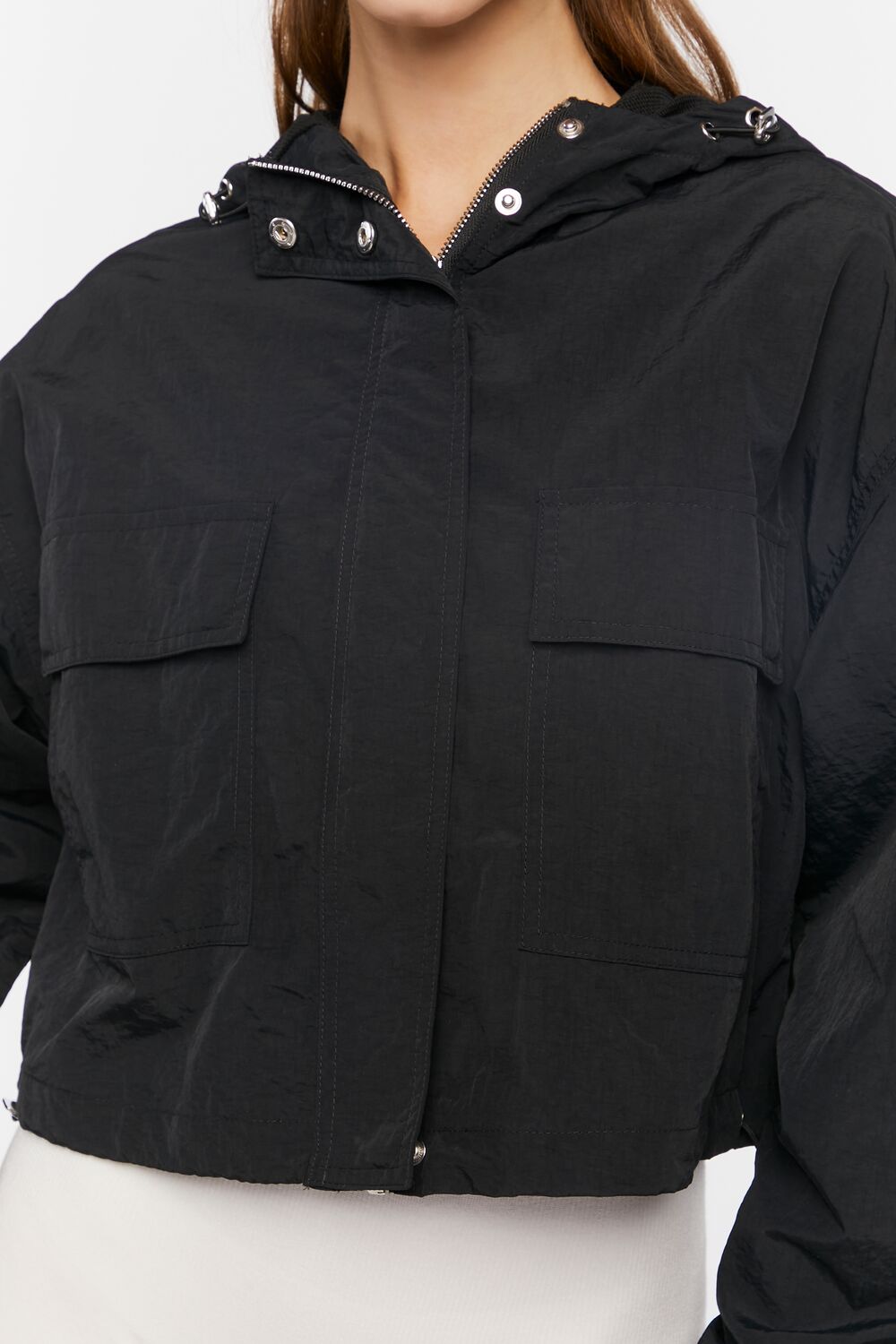Cropped Windbreaker Jacket