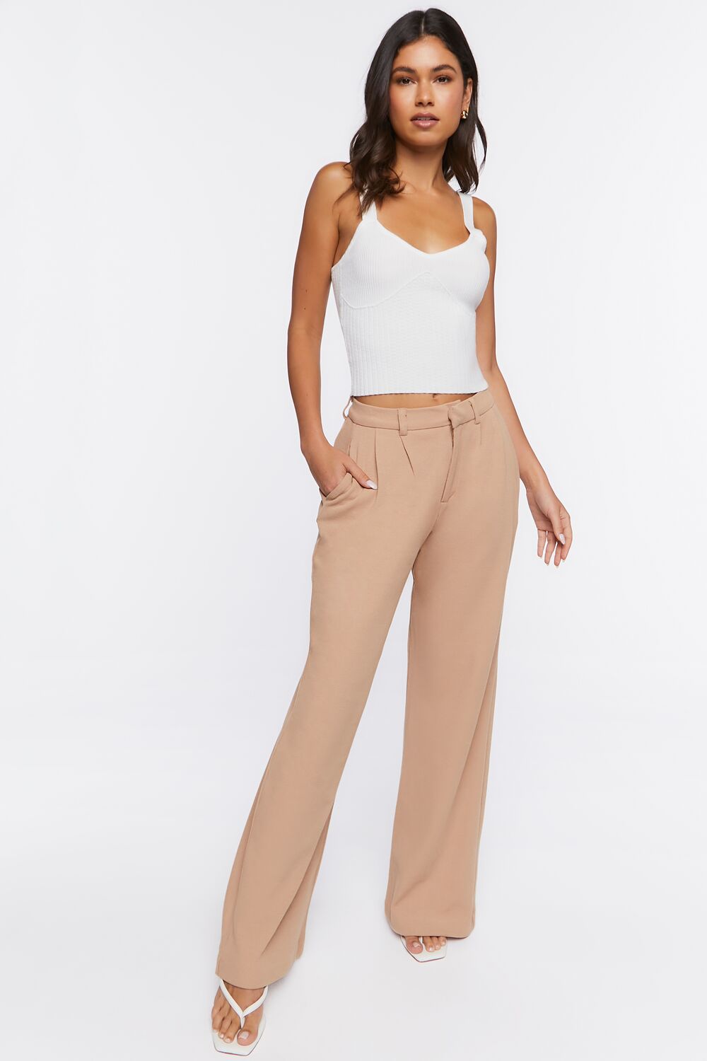 Wide-Leg High-Rise Pants