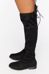 Faux Suede Over-the-Knee Boots (Wide)