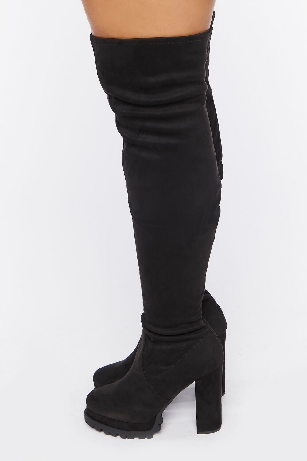 Faux Suede Over-The-Knee Boots (Wide)