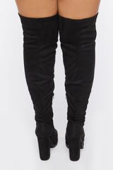 Faux Suede Over-The-Knee Boots (Wide)