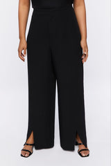 Plus Size Split-Hem Pants