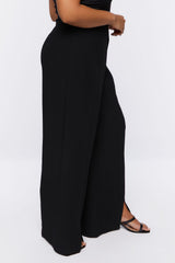 Plus Size Split-Hem Pants