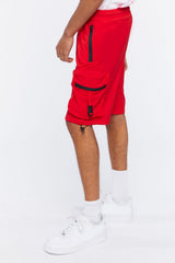 Drawstring Utility Cargo Shorts