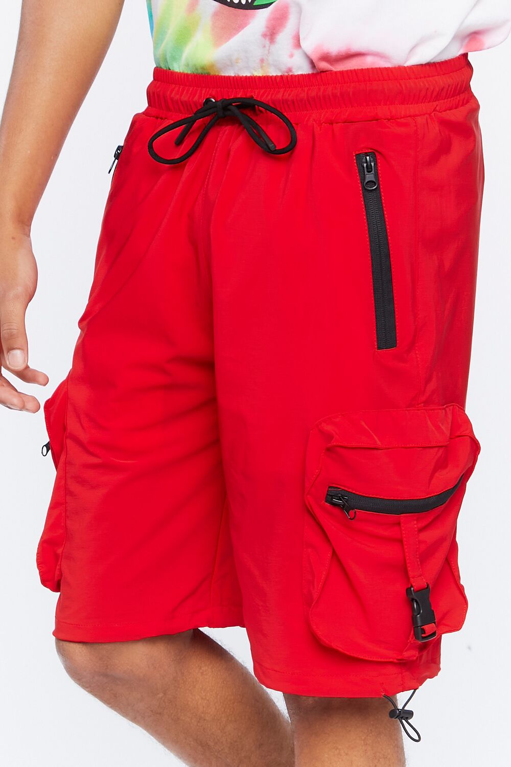 Drawstring Utility Cargo Shorts