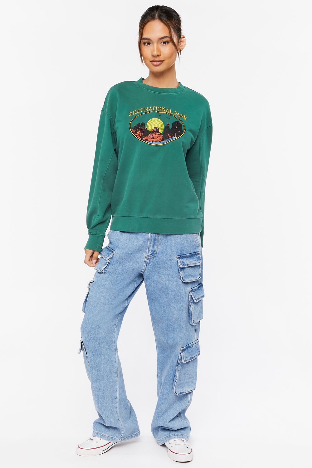 Embroidered Zion Graphic Pullover