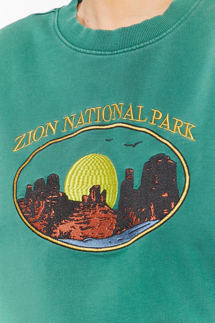 Embroidered Zion Graphic Pullover