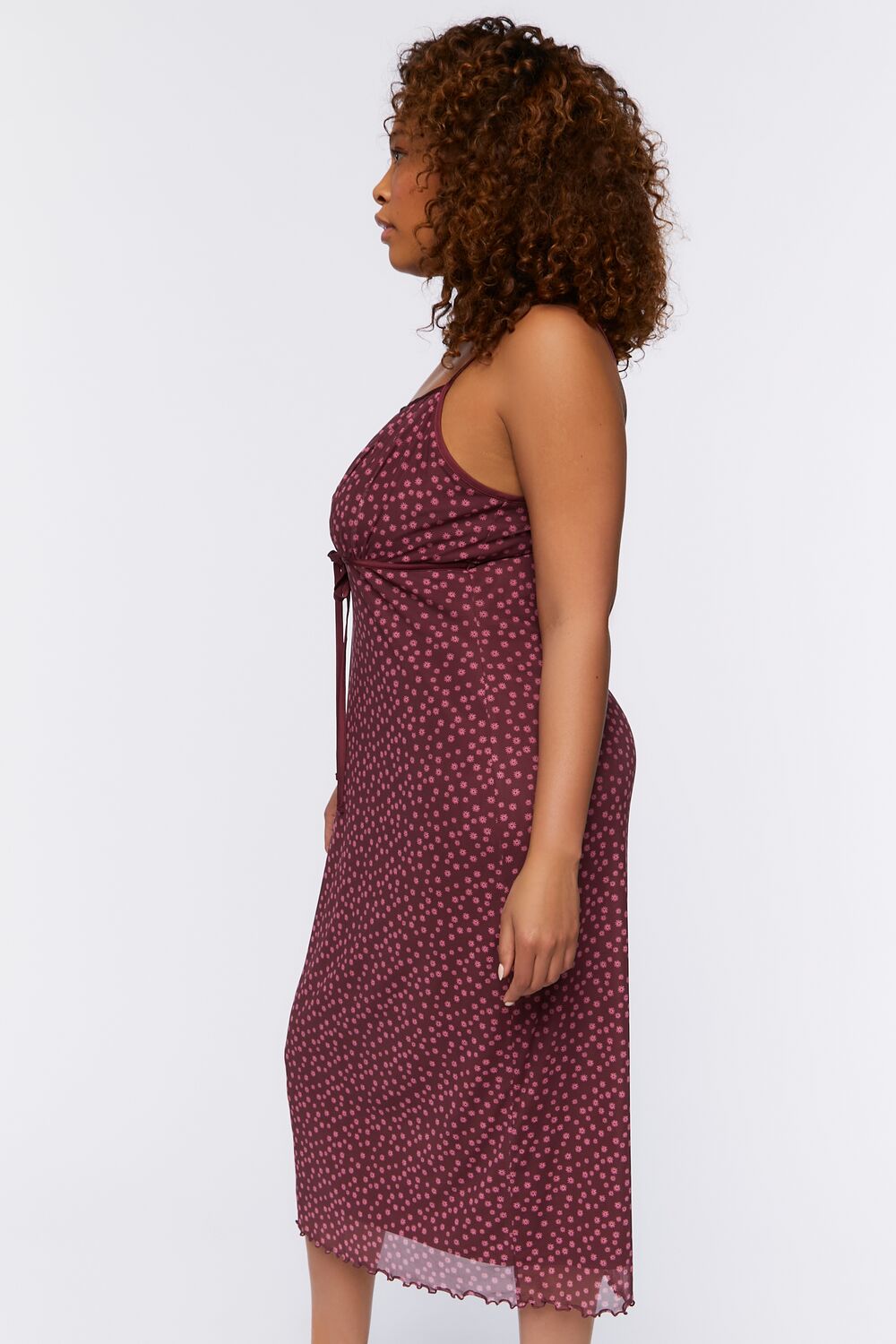 Plus Size Ditsy Floral Midi Dress
