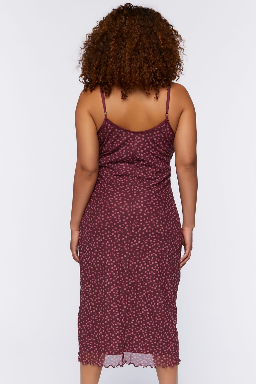 Plus Size Ditsy Floral Midi Dress