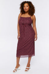 Plus Size Ditsy Floral Midi Dress