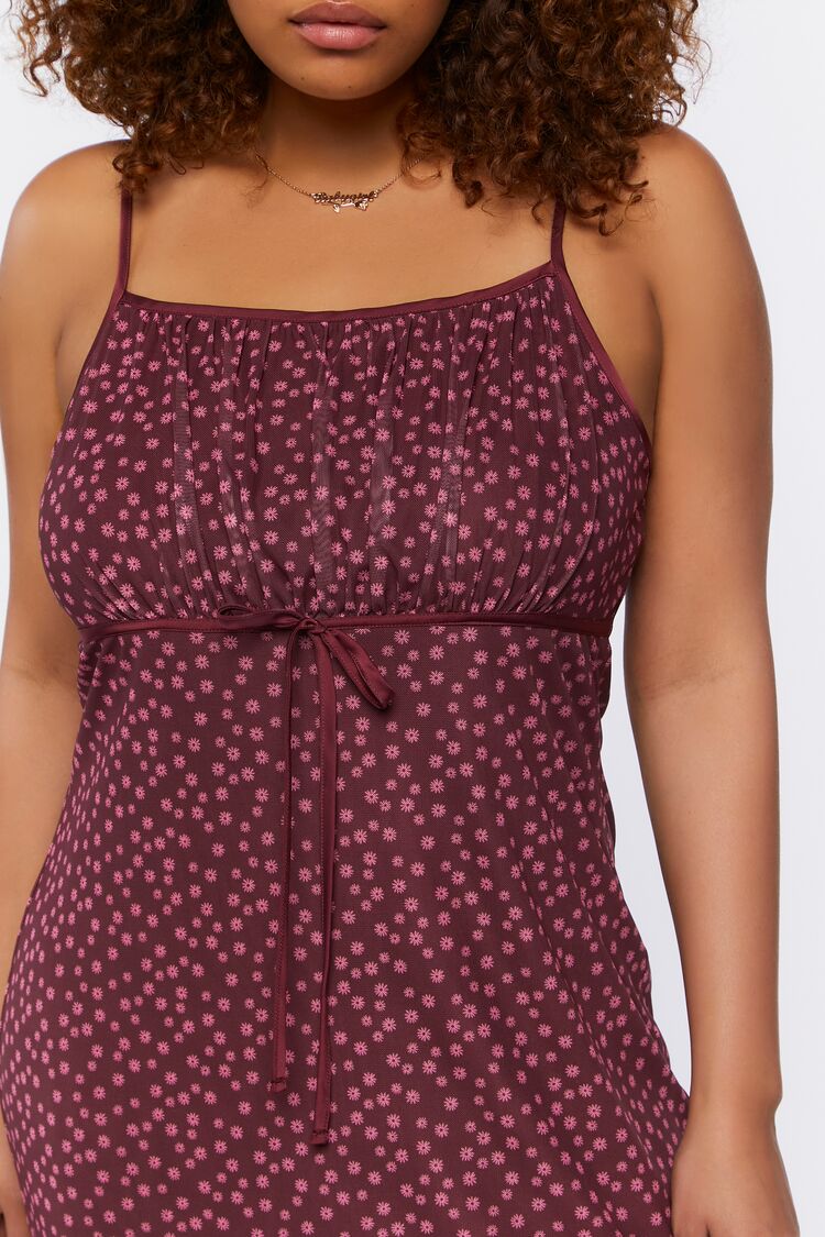 Plus Size Ditsy Floral Midi Dress