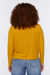 Plus Size Split-Front O-Ring Top