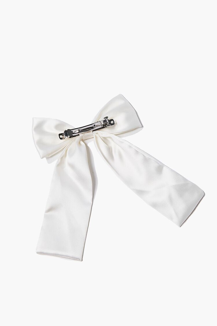 Satin Bow Hair Barrette