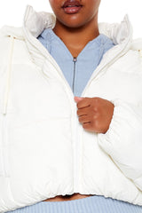 Plus Size Hooded Puffer Jacket