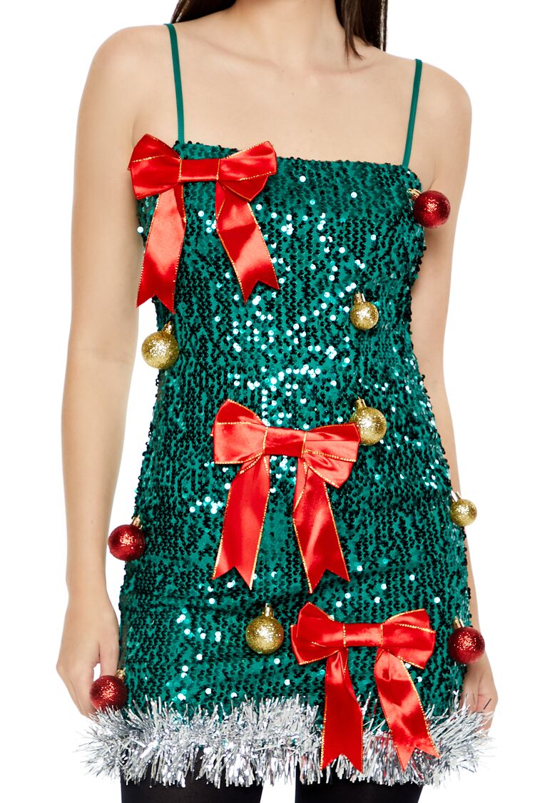 Sequin Christmas Tree Dress