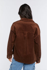Corduroy Button-Front Shacket