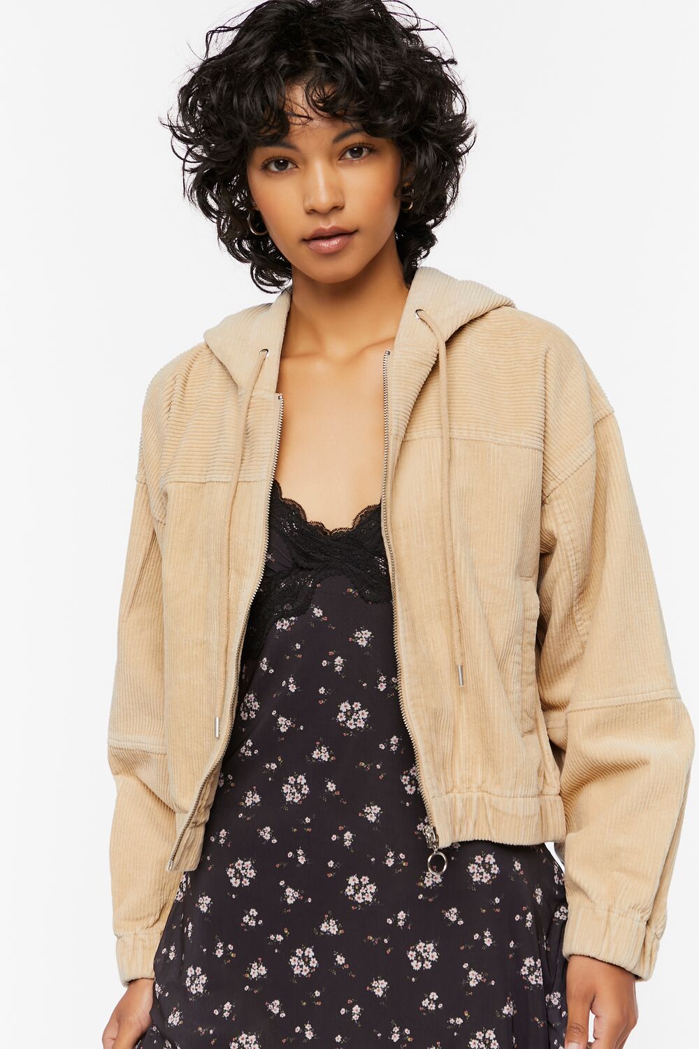 Corduroy Hooded Jacket