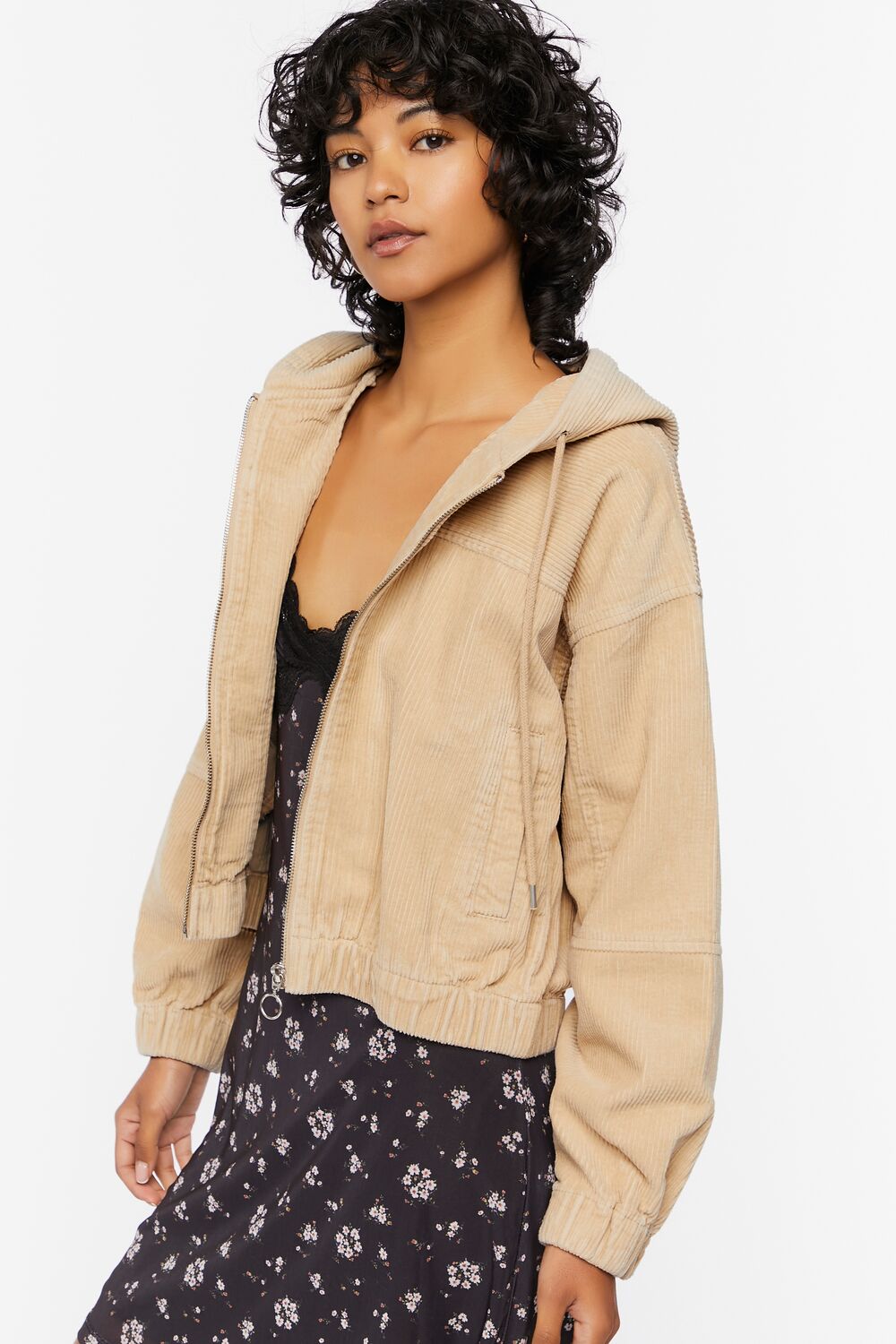 Corduroy Hooded Jacket