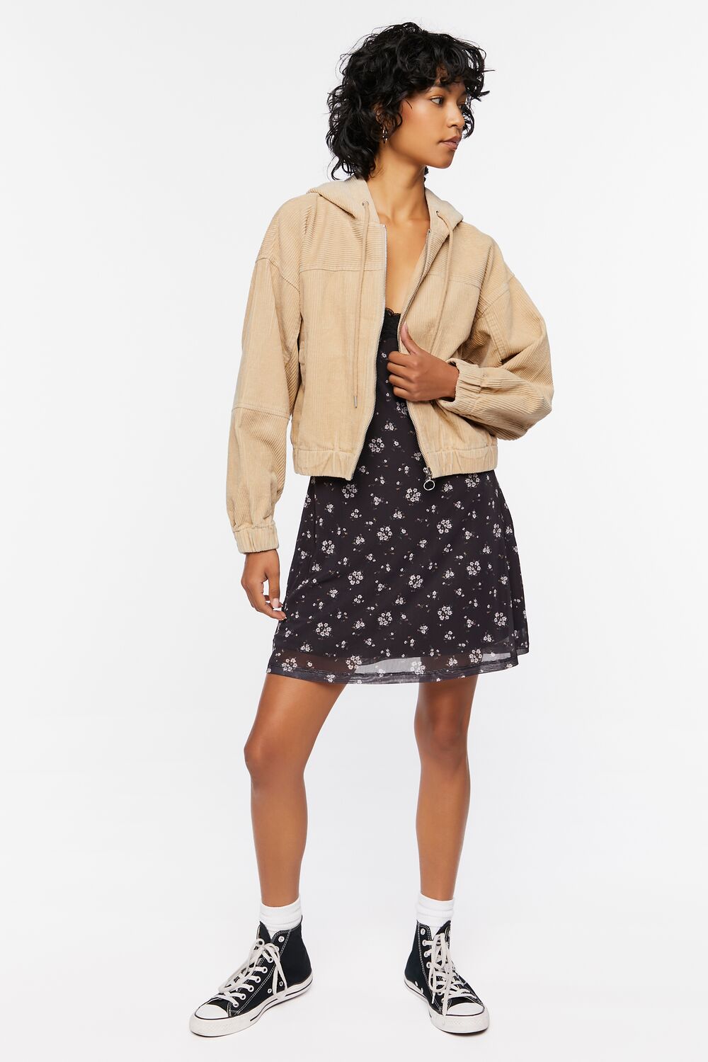 Corduroy Hooded Jacket