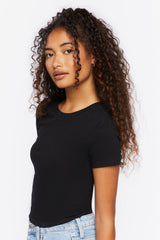 Crew Neck Cropped Tee