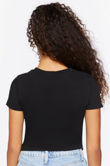 Crew Neck Cropped Tee