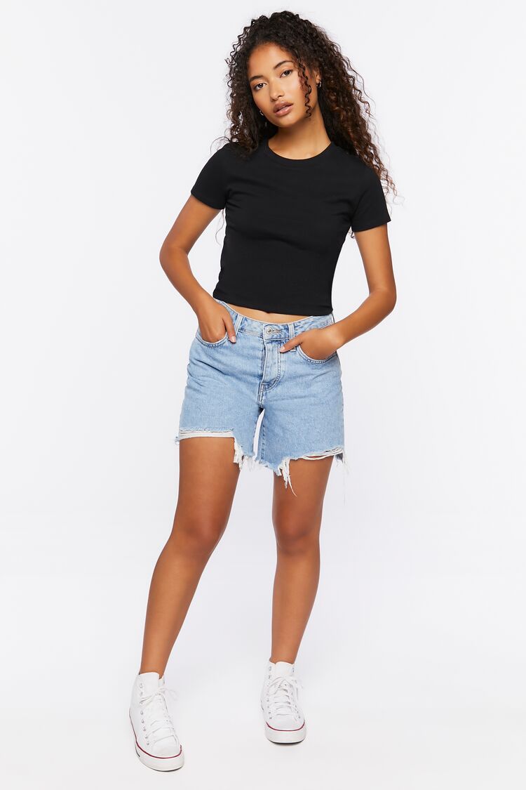 Crew Neck Cropped Tee