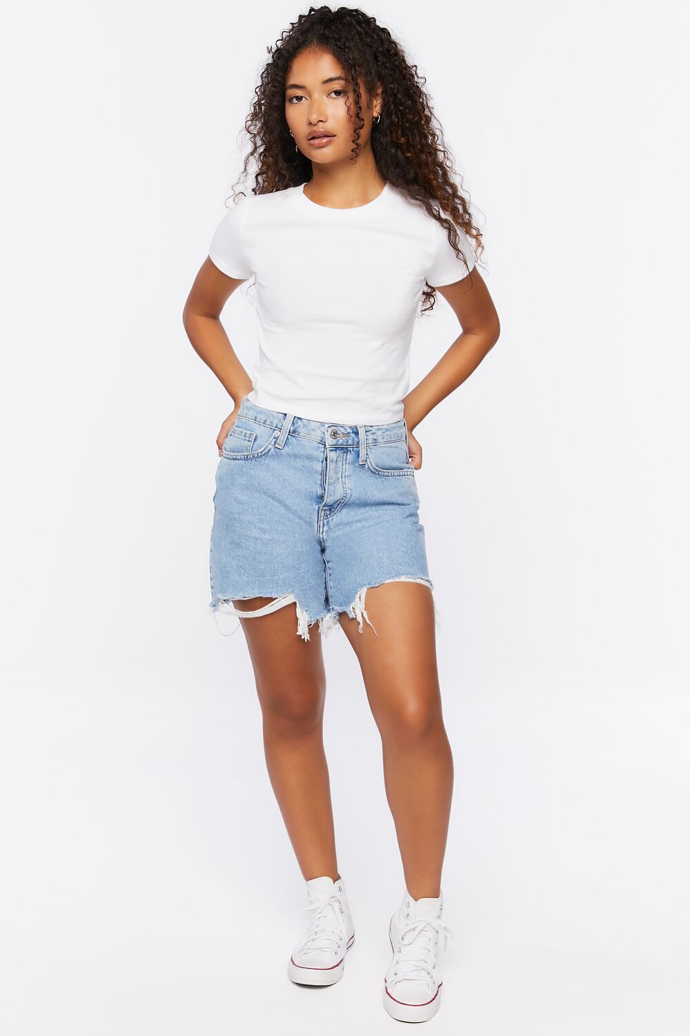 Crew Neck Cropped Tee