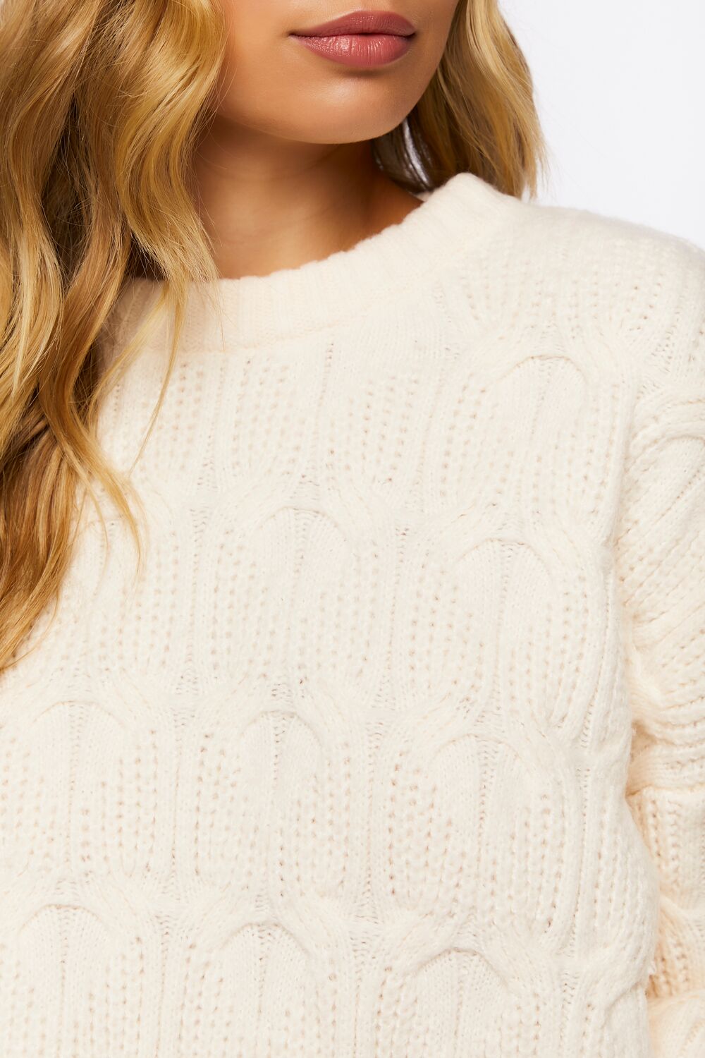 Cable Knit Crew Sweater