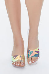 Holographic Slip-On Heels